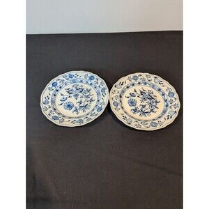 Meissen Blue Onion Salad Plates – Set of 2 – Crossed Swords Mark